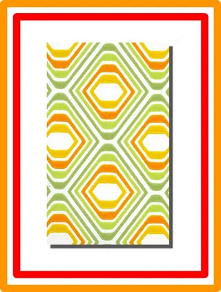 Geometrische Tapeten der 70er