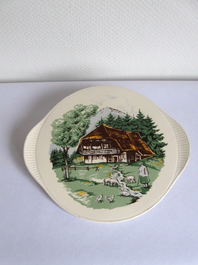Grünstadt-Keramik Tortenplatte 31cm Verkauf für den Tierschutz 