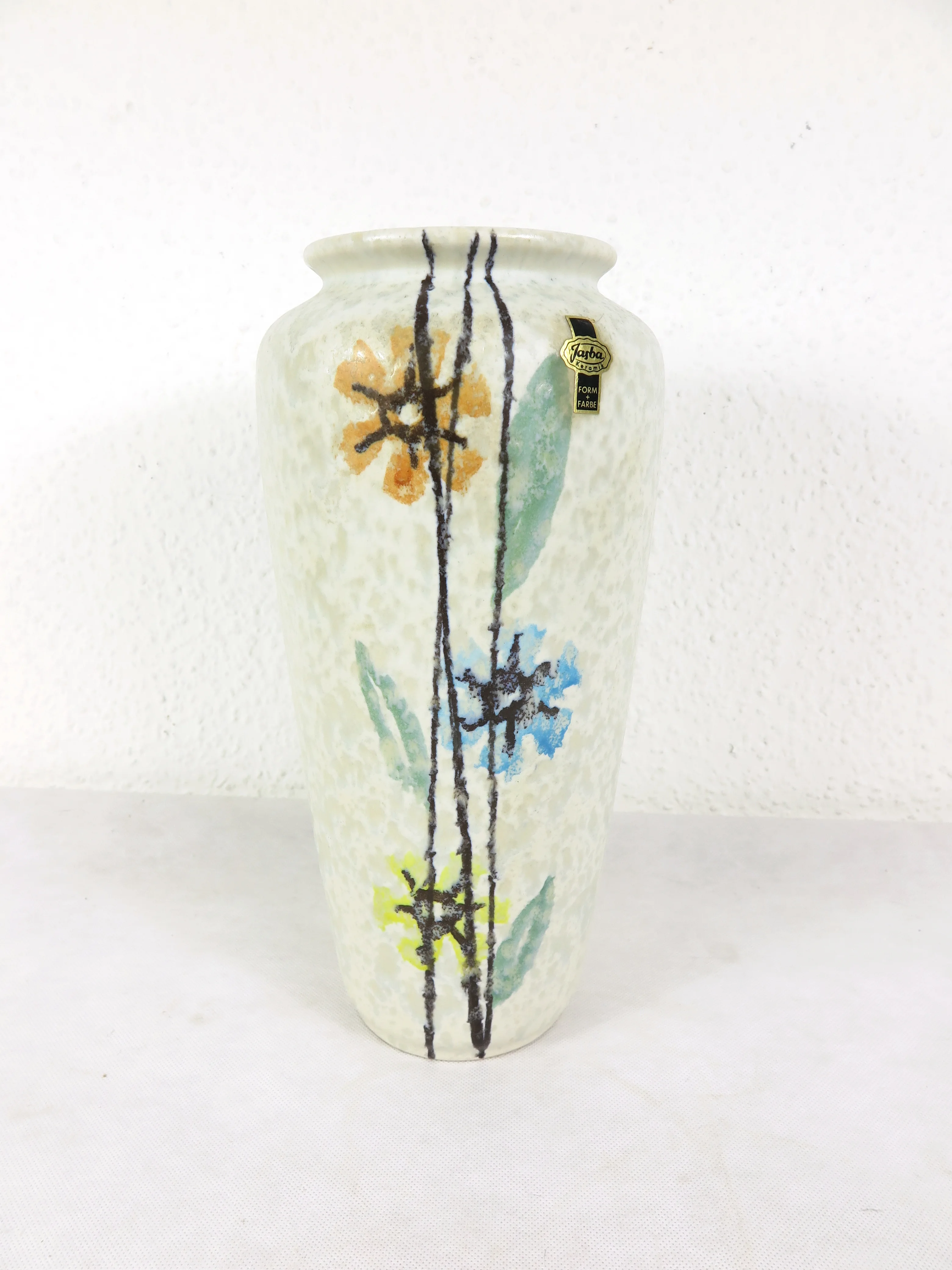 Grand vase céramique West Germany orange années 60 Grand vase céramique West Germany orange années 60