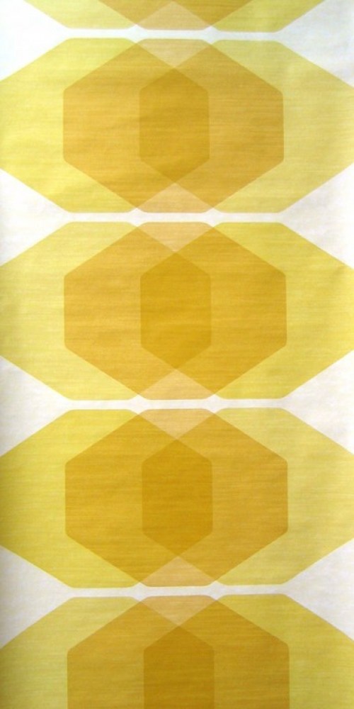 Tapete Hexagon gelb
