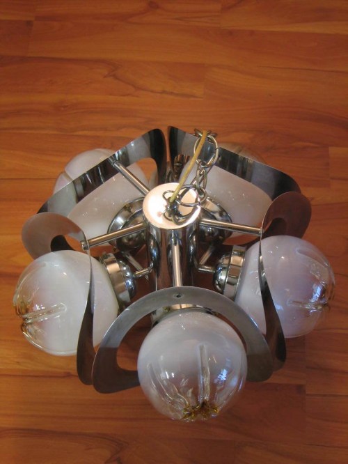 Bild 5 von 70er Chrom-Murano-Deckenlampe