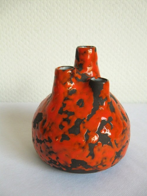70er Vase Lava Orange