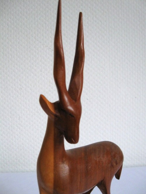 Bild 4 von 60er Holzskulptur Antilope