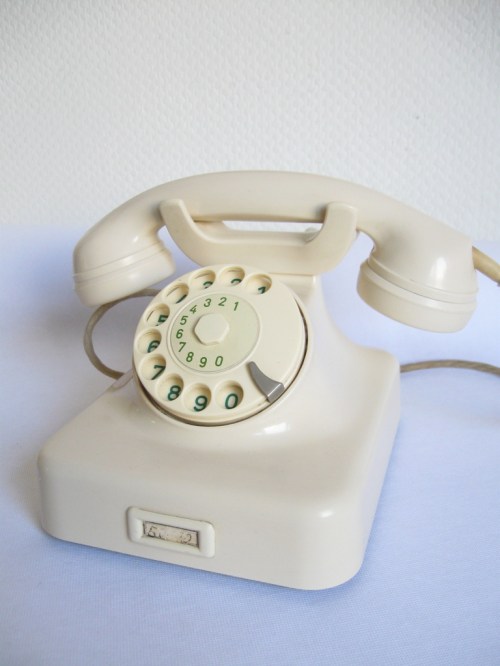 50er Bakelit Telefon W48 Weiß WOW!