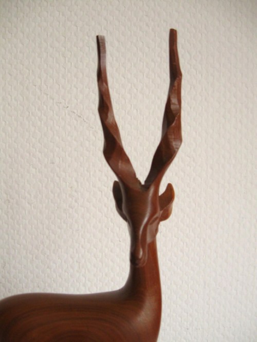 Bild 3 von 60er Holzskulptur Antilope