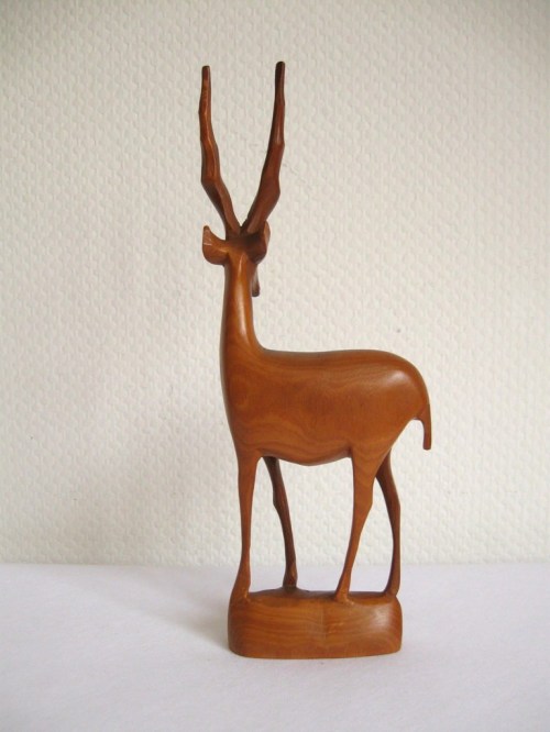 Bild 4 von 60er Holzskulptur Antilope