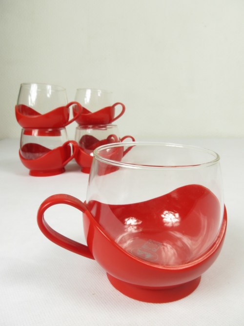 Bild 5 von Vintage Melitta rotes Tee Becher Set