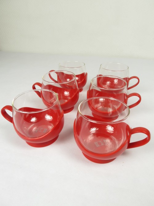 Bild 6 von Vintage Melitta rotes Tee Becher Set