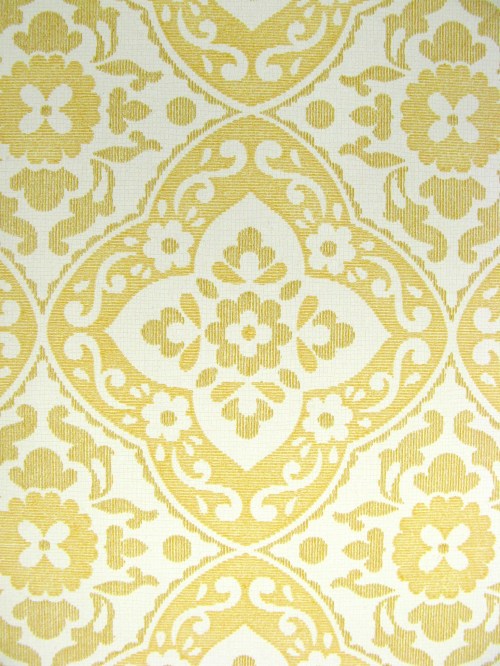 Bild 2 von Tapete Yellow Ornament