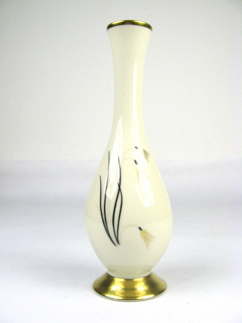 50er Vase mit Goldrand