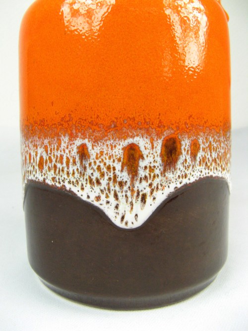 Bild 3 von 70er Henkelvase Orange Jasper