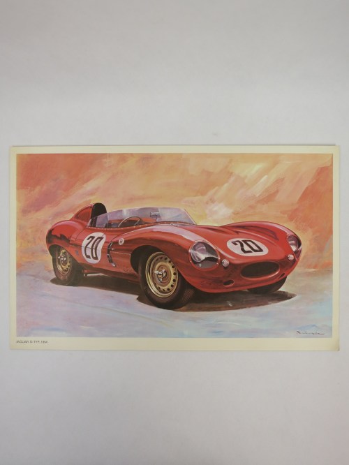 Rennsportwagen Jaguar D-Typ, 1954 Druck von 1968