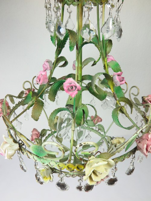 Bild 2 von 30er Italienischer Porzellan Blumen Leuchter