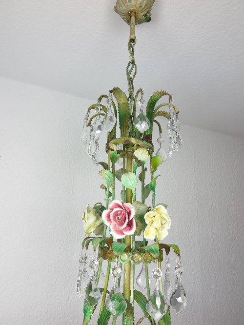 Bild 3 von 30er Italienischer Porzellan Blumen Leuchter