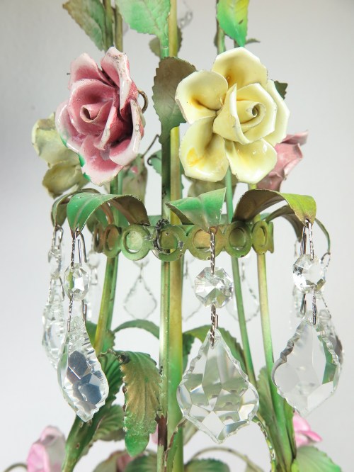 Bild 5 von 30er Italienischer Porzellan Blumen Leuchter