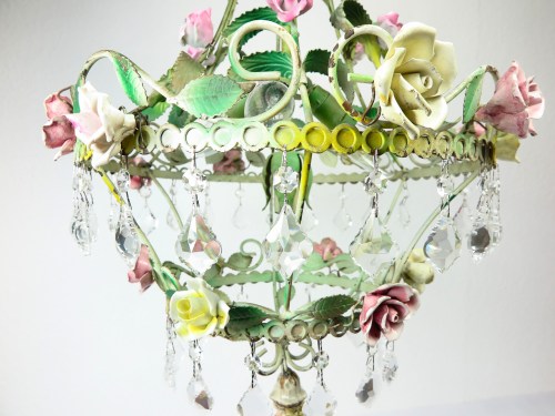 Bild 6 von 30er Italienischer Porzellan Blumen Leuchter