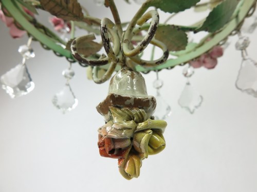 Bild 7 von 30er Italienischer Porzellan Blumen Leuchter