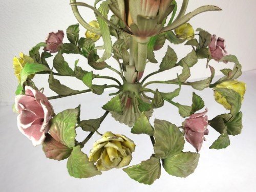 Bild 2 von 30er Italienischer Porzellan Blumen Leuchter Klein