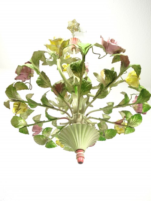 Bild 6 von 30er Italienischer Porzellan Blumen Leuchter Klein