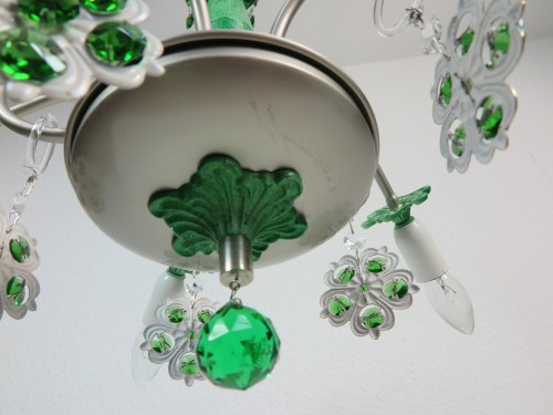 Bild 7 von Vintage Deckenlampe mit grünem Kristall