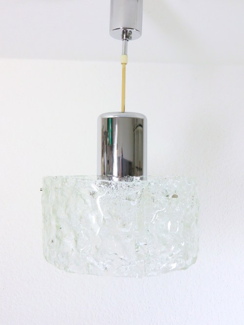 70er Lampe, Deckenlampe, echter Glasschirm