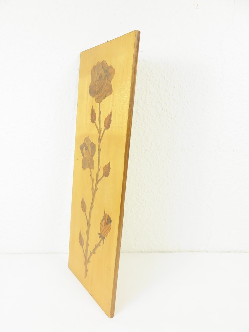 Bild 2 von 50er Holzbild Intarsien Rose