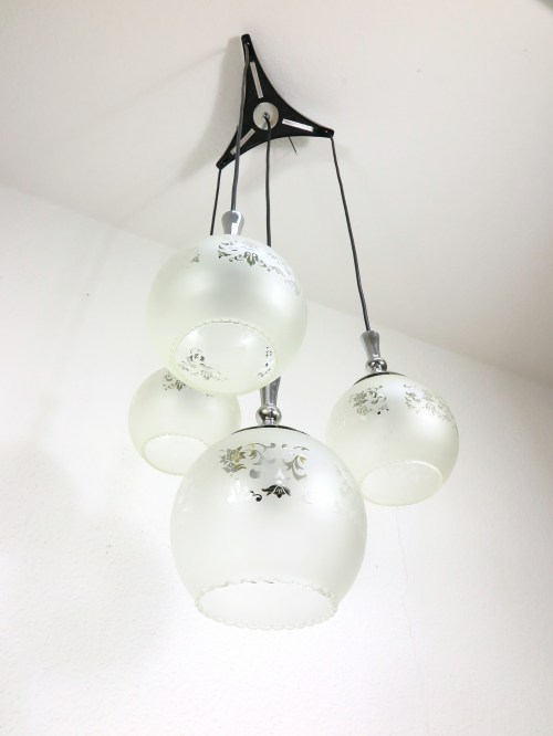 Bild 2 von 70er Kaskaden Lampe mit 4 Glaskugeln