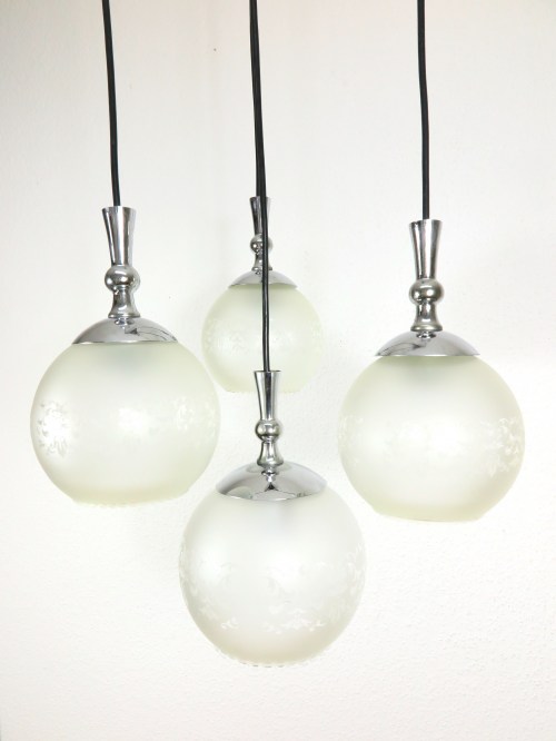 Bild 3 von 70er Kaskaden Lampe mit 4 Glaskugeln