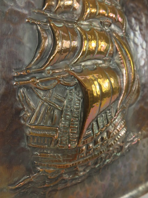 Bild 6 von 70er Kupferbild Schiff