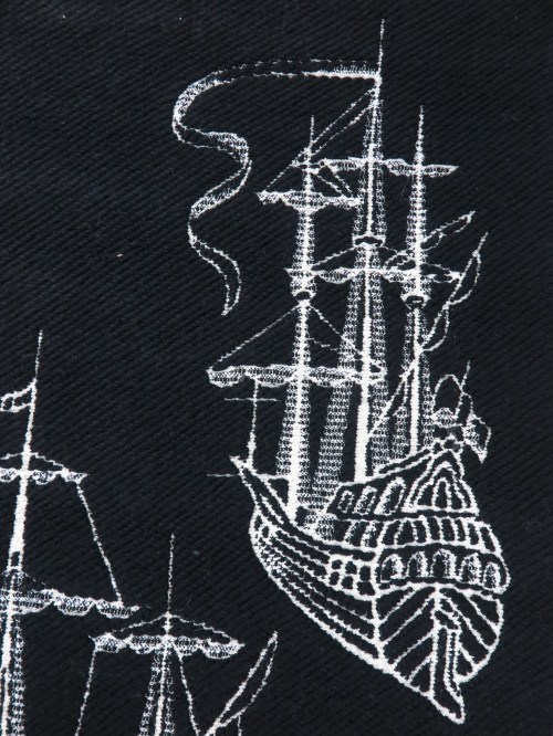 Bild 3 von 50er Wandbehang Segelschiff