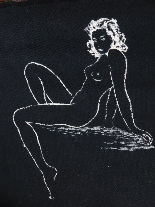 Bild 2 von 50er Wandbehang  Akt Frau, Frauenakt Rockabilly Zeit