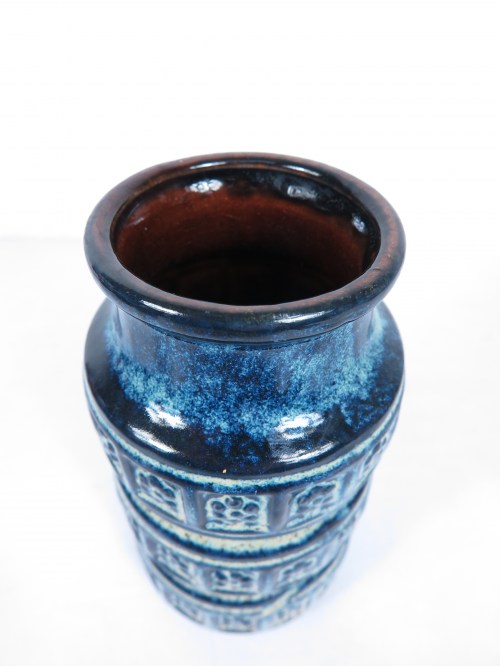 Bild 2 von 70er Keramik Vase Dunkelblau