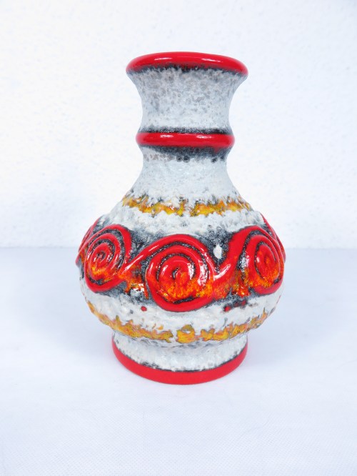 70er Vase Rot/Orange