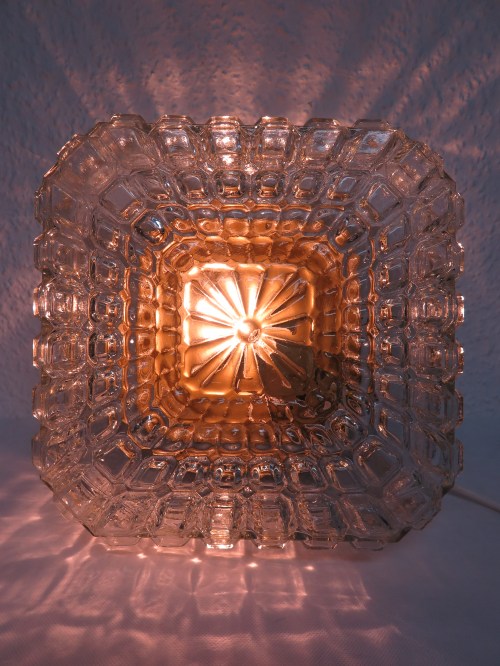 Bild 4 von 70er Wandlampe Glas eckig