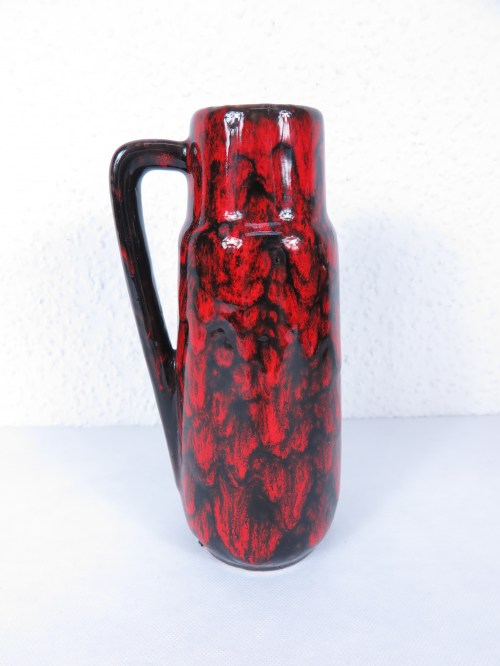 Bild 2 von 70er Vase mit Henkel rot