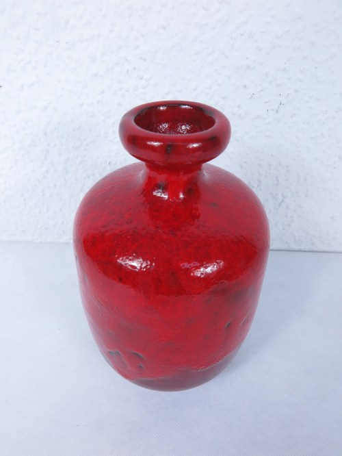 Bild 2 von 70er Vase Rot Keramik