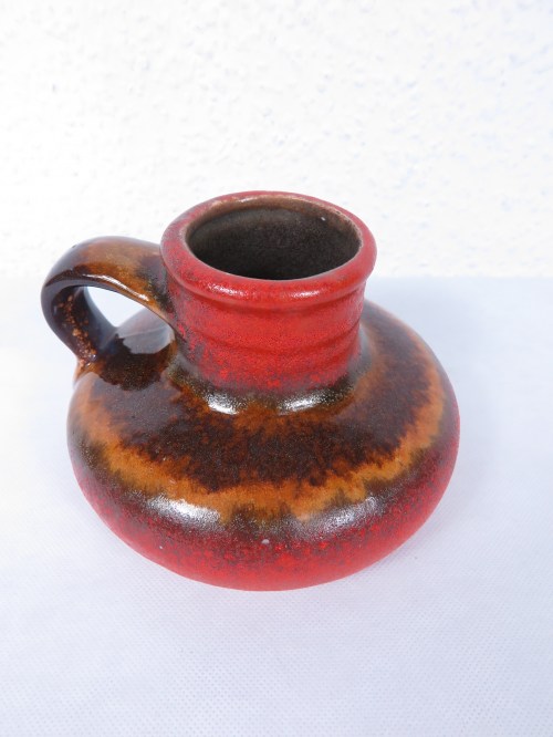 Bild 2 von 70er Keramik Vase Rot/Orange