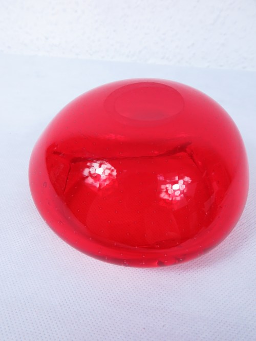 Bild 3 von 60er Murano Glas Aschenbecher rot