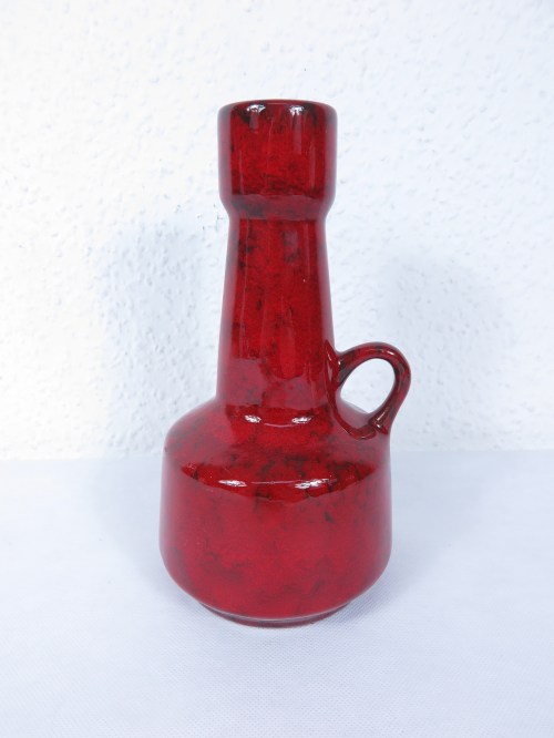 Bild 2 von 70er Vase rot Keramik