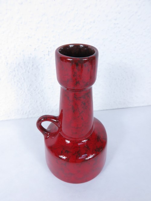 Bild 3 von 70er Vase rot Keramik