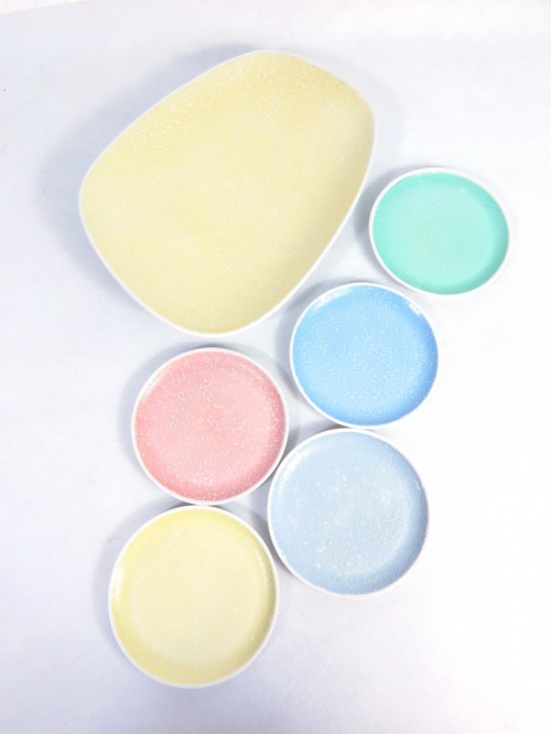 Bild 1 von 50er Konfektschale mit 5 Schälchen Pastellfarben