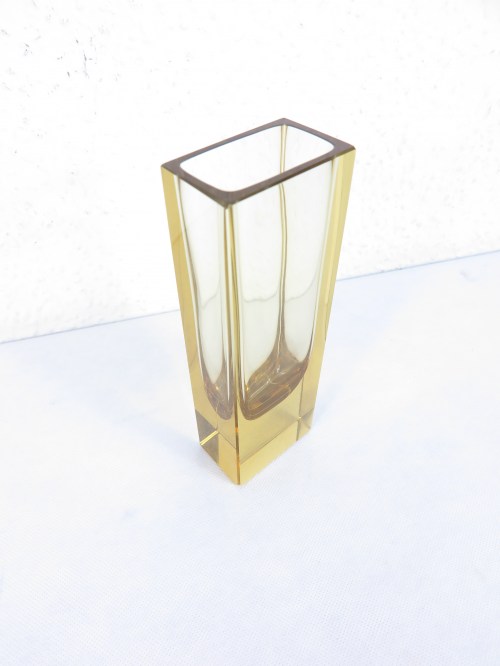 Bild 2 von 70er Vase Glas Eckig Murano Glas Uranglas?