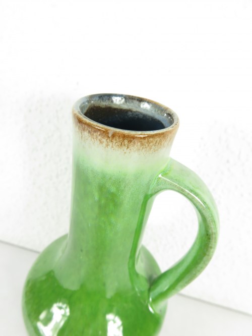 Bild 2 von 70er Strehla Keramik Vase Grün