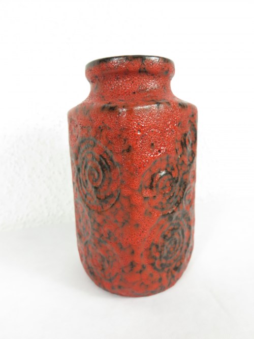 Bild 2 von 70er Vase Orange Keramik