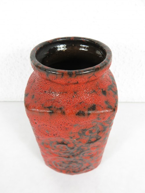 Bild 3 von 70er Vase Orange Keramik