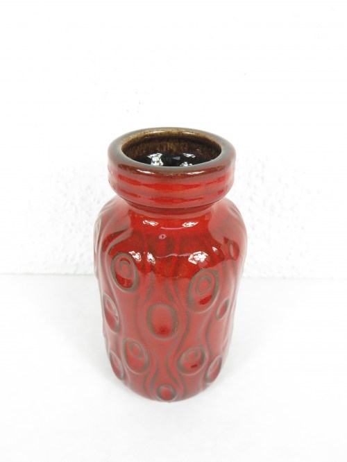 Bild 2 von 70er Vase Keramik Rot