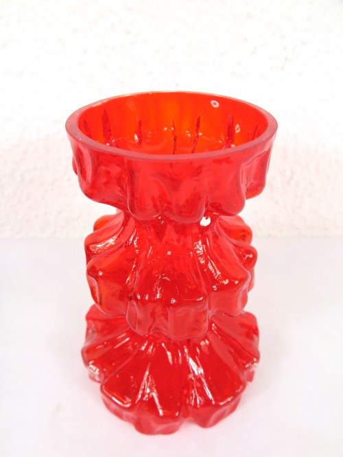 Bild 2 von 70er Glasvase Rot, Glashütte  Ingrid Kristal