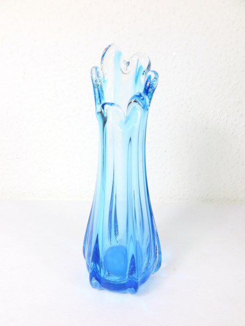 Bild 2 von 70er Murano Glas Vase Blau