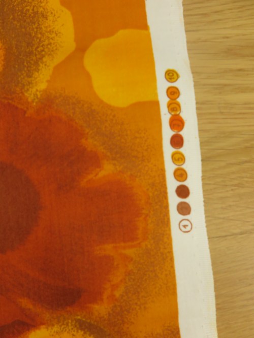 Bild 4 von 70er Stoffstück Baumwollsatin Orange