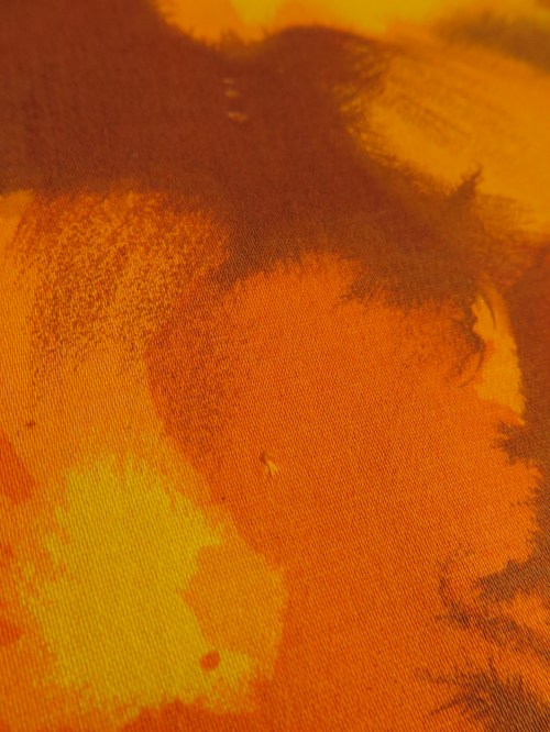 Bild 5 von 70er Stoffstück Baumwollsatin Orange